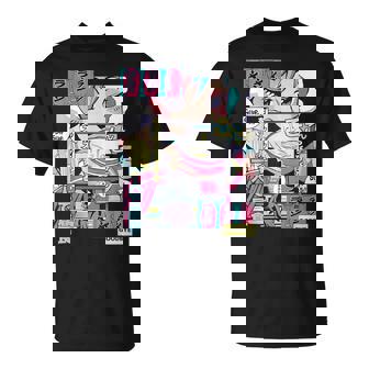 Vaporwave レトロ 90年代 日本アニメ 女の子とラーメン 美学 Tシャツ - Kawaiitshirt