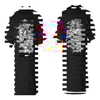 Vaporwave 猫 ピックルボール プレーヤー 80年代 レトロ 美学 Tシャツ - Kawaiitshirt