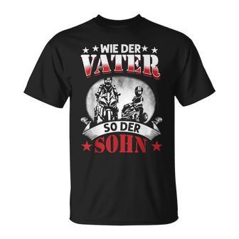 Vater Undohn Partnerlook Weihnachten Dad Geschenk Motorrad T-Shirt - Geschenkecke