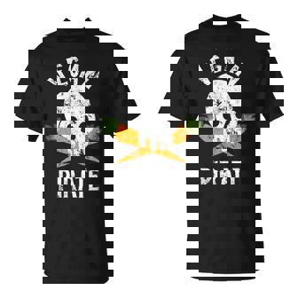 Vegan Pirate Skull And Crossbones But Carrot T-Shirt | Mazezy