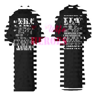 Veteran Wife Married Mine Proud Military Husband Veteran Day T-Shirt | Mazezy