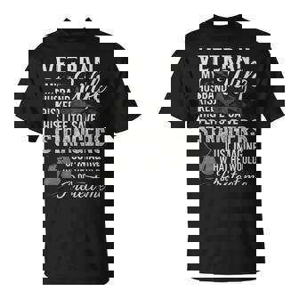 Veteran Wife Proud Veteran Support Military T-Shirt | Mazezy