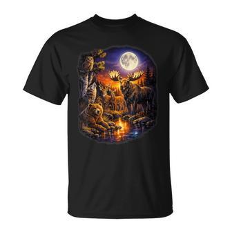 Vidailvestre Bosque Oso Lobo Ciervo Alce Natur Camiseta unisex - Regaloses