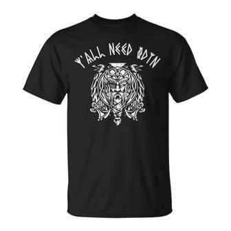 Viking Y'all Need Odin Norse Pagan T-Shirt - Thegiftio UK
