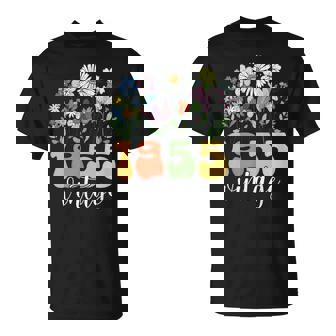 Vintage 1955 Wildflowers 70 Years Old Floral 70Th Birthday T-Shirt | Seseable UK