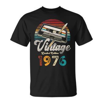 Vintage 1976 Geburtstag 50 Jahre Kassette Bleistift T-Shirt - Geschenkecke
