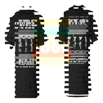 Vintage 1980 Ropa 40 Años Retro 40 Cumpleaños Regalos Manga Larga Camiseta unisex - Regaloses