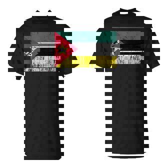 Vintage Banner Fan Mozambique Flag Retro T-Shirt | Mazezy