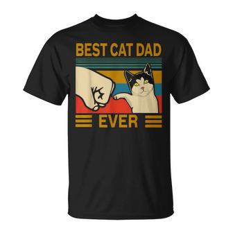 Vintage Best Cat Dad Ever Bump Fit For Best Cat Dad T-Shirt - Geschenkecke