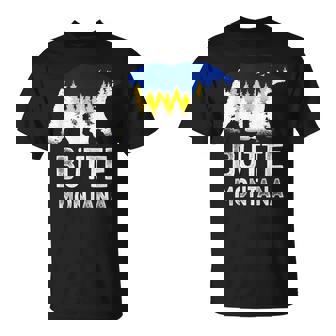 Vintage Butte Montana Grizzly Bear MT Vacation T-Shirt | Mazezy