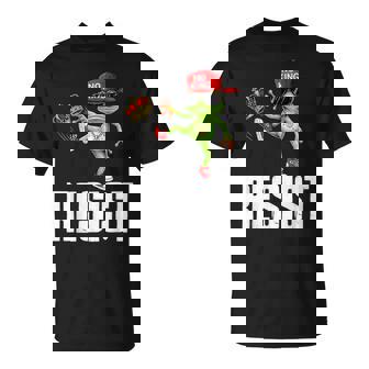 Vintage Cool Frog Resist No King Graphic Retro Streetwear T-Shirt | Mazezy