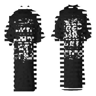 Vintage Forced Work Party Fun Merry Christmas Party Holiday T-Shirt - Monsterry