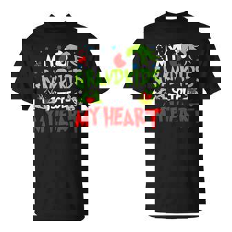 Vintage My Grandkids Stole My Christmas Heart Grandma Xmas T-Shirt | Mazezy