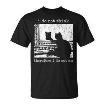 Vintage Ich Glaube Nicht Also Bin Ich Nicht Cat Meme T-Shirt - Geschenkecke
