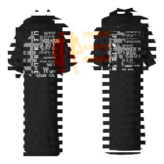 Vintage Protect Respect Destroy Offensive Lineman Football T-Shirt | Mazezy