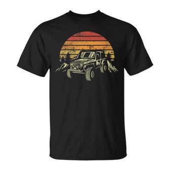 Vintage Retro 70Er Off Road Car Lover -Chwarz Kurzarm Offroad-Liebhaber Abenteuerlustigeintage-Auto-Enthusiasten T-Shirt - Geschenkecke