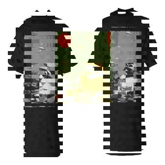 Vintage Retro Japanese Raccoon Ramen Alien Racoon T-Shirt | Seseable CA