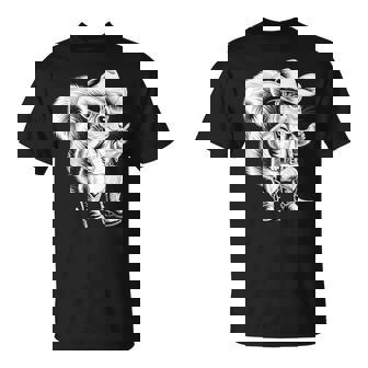 Vintage Squirrel Cowboy Cowgirl Western Country Animal T-Shirt | Mazezy