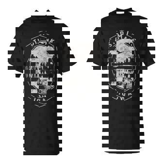 Vintage Storm Lake Iowa Outdoors Vacation Tank Top T-Shirt | Mazezy