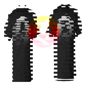 Vintage Sunset Skateboarder Skater Skateboarding Retro T-Shirt - Monsterry