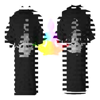 Vishuddha Throat Pose Seven Chakras Chrystal Yoga Hinduism T-Shirt - Monsterry