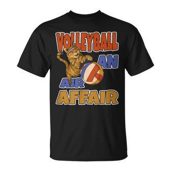 Volleyball An Air Affair Beach Ball Cat T-Shirt | Mazezy