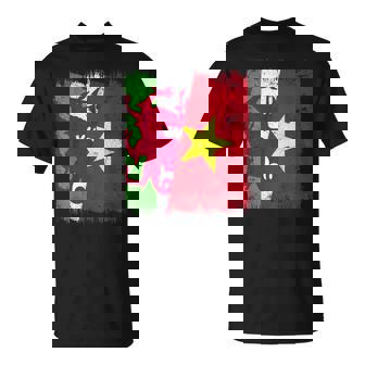 Wales Vietnam Half Flag Welsh Vietnamese History T-Shirt | Mazezy