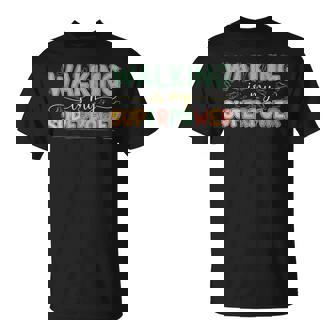 Walking Is My Superpower Minimalist Fitness Statement Quote T-Shirt | Mazezy