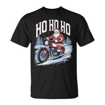 Weihnachten Humor Weihnachtsmann Motorrad Weihnachts Party T-Shirt - Geschenkecke