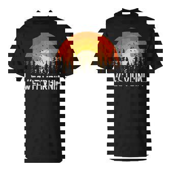 West Virginia Vintage Men Women 70s 80s Outdoor Cool Retro T-Shirt | Mazezy