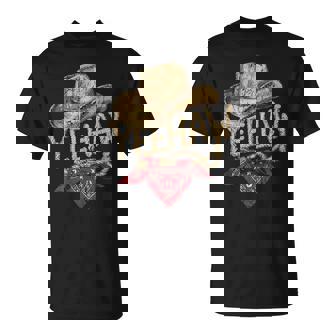 Western Cowboy Birthday Party Yeehaw Cowboy T-Shirt | Mazezy