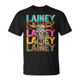 Western Cowgirl Lainey Name Personalized Birthday Girl T-Shirt - Seseable