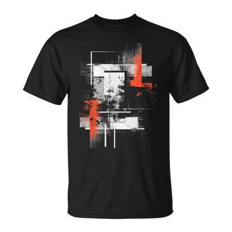 White Orange Abstract Graphic S 6Xl Graphic T-Shirt - Monsterry