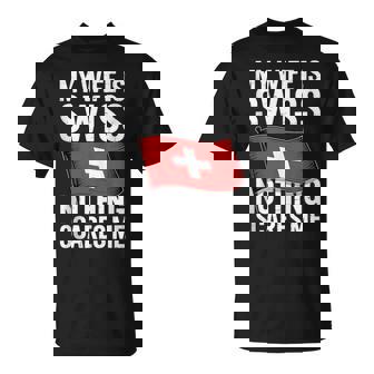 My Wife Is Swiss Nothing Scares Me Switzerland Flag Tank Top T-Shirt | Mazezy