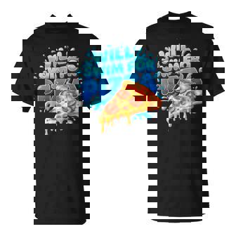 Will Swim For Pizza Food Lover Saying Swimmer T-Shirt | Mazezy