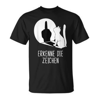 Winkekatzechatten Katzen Erkenne Die Zeichen T-Shirt - Geschenkecke