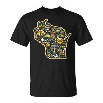 Wisconsin Sports Cool Graphic S 6Xl T-Shirt - Thegiftio