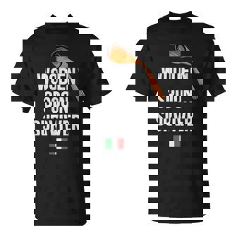 Wooden Spoon Survivor Italian Humor T-Shirt | Mazezy