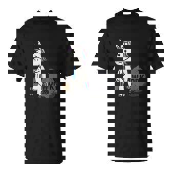 Work Unicorn Chained To Rock Office Humor Burnout T-Shirt - Monsterry