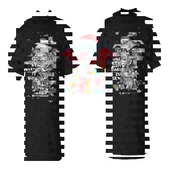 Worst Elephant Santa Ever Christmas Xmas T-Shirt | Mazezy