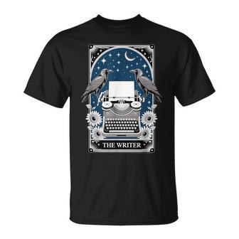 The Writer Typewriter Crow Writing Journalist Book Writer T-Shirt - Thegiftio UK