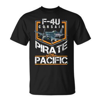 Ww2 Avión F4u Corsair Pirata Del Pacífico De Regalo Camiseta unisex - Regaloses