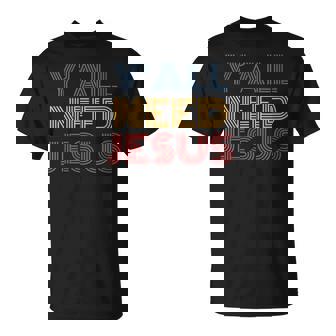 Y'All Need Jesus Cool Retro Vintage Christian Rock 70s T-Shirt | Mazezy