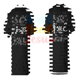 Y'All Need Jesus Cool Retro Vintage Christian Rock 70s T-Shirt | Mazezy