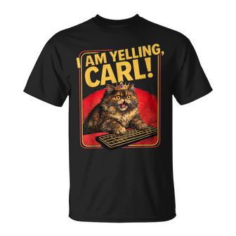 I Am Yelling Carl Donut Cat T-Shirt | Mazezy
