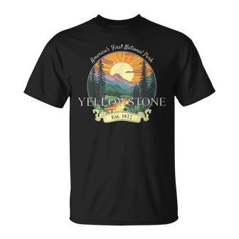 Yellowstone National Park Vacation Retro Vintage T-Shirt - Thegiftio
