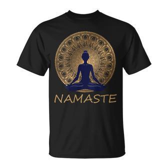 Yoga Méditation Namaste Robe De Yogaêtement De Méditation Position Lotus Noir Taille T-Shirt - Cadeauxyz