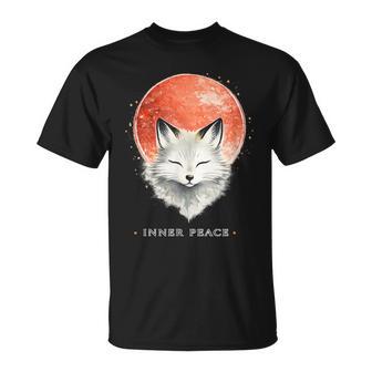 Zen Fox Meditation Renard Japonais Ensoumi-E T-Shirt - Cadeauxyz
