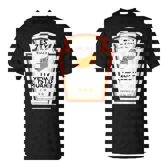 Zesty Yellow Mustard Group Family Matching Condiment Unit T-Shirt | Mazezy