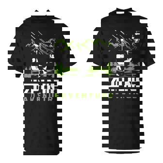 Zipline Adventure Extreme Sports Adventure Zipliner T-Shirt | Mazezy